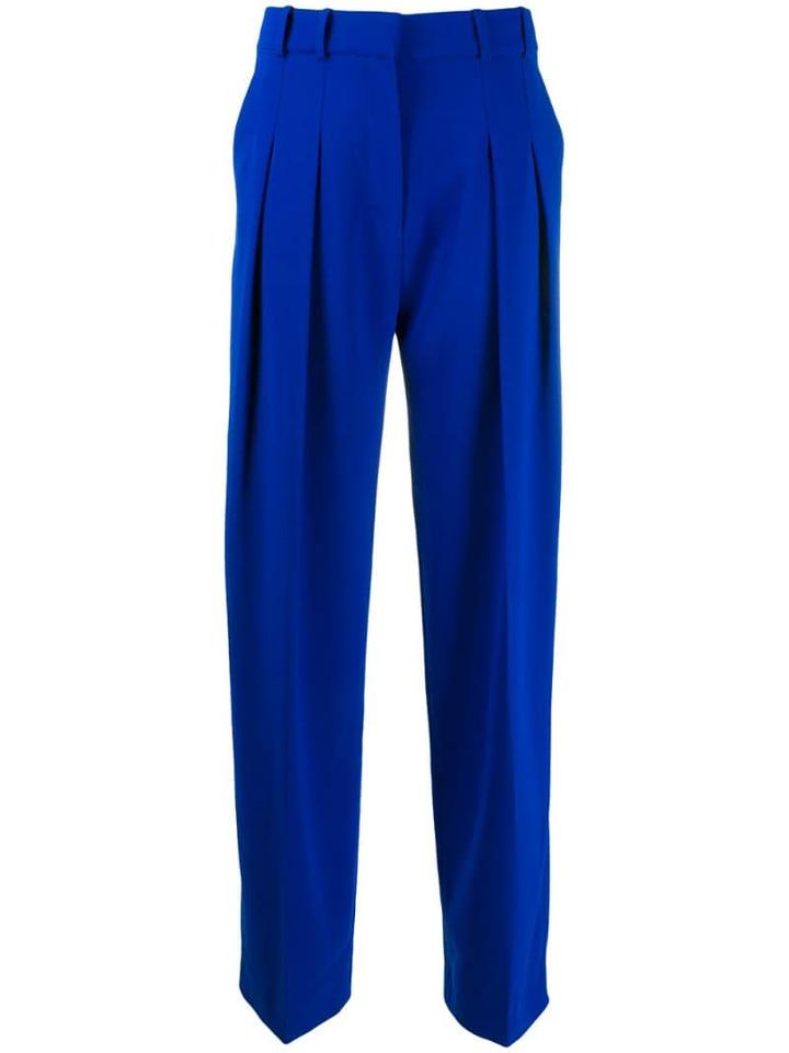 Victoria Victoria Beckham Front Pleat Trousers - Blue