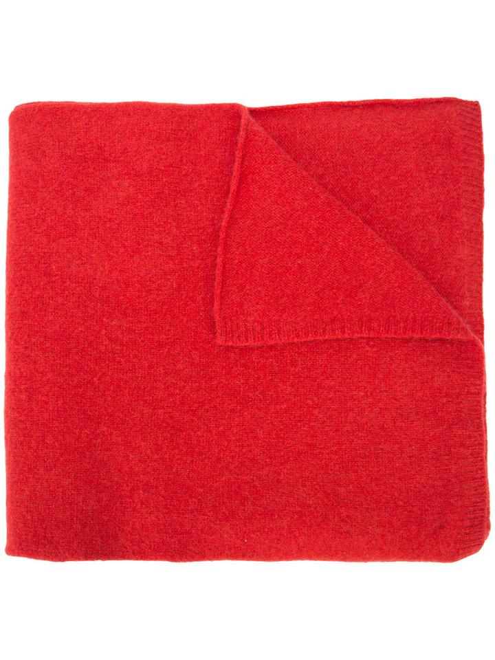 The Elder Statesman Classic Scarf, Women's, Red, Wool