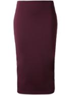 T By Alexander Wang Classic Pencil Skirt, Women's, Size: Xs, Red, Polyester/spandex/elastane/rayon