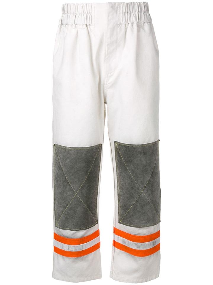 Calvin Klein 205w39nyc Panelled Denim Trousers - White