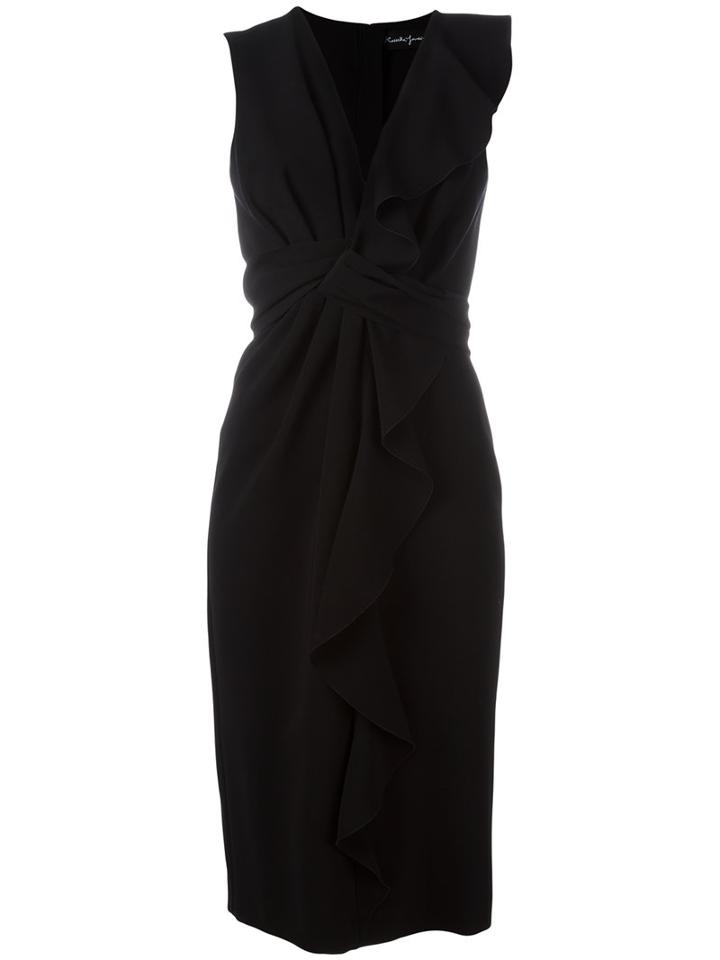 Rossella Jardini V-neck Dress, Women's, Size: 44, Black, Triacetate/polyester