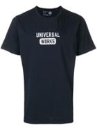 Universal Works Logo Printed T-shirt - Blue