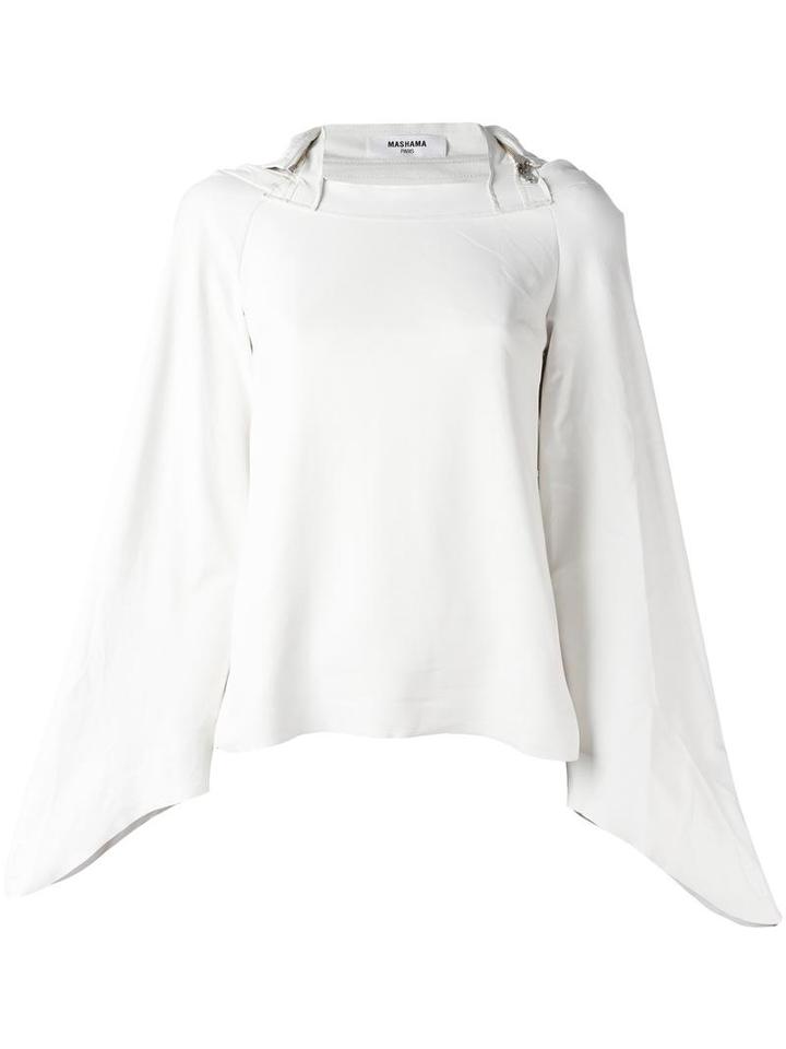Mashama Hooded Top, Women's, Size: Medium, White, Lamb Skin