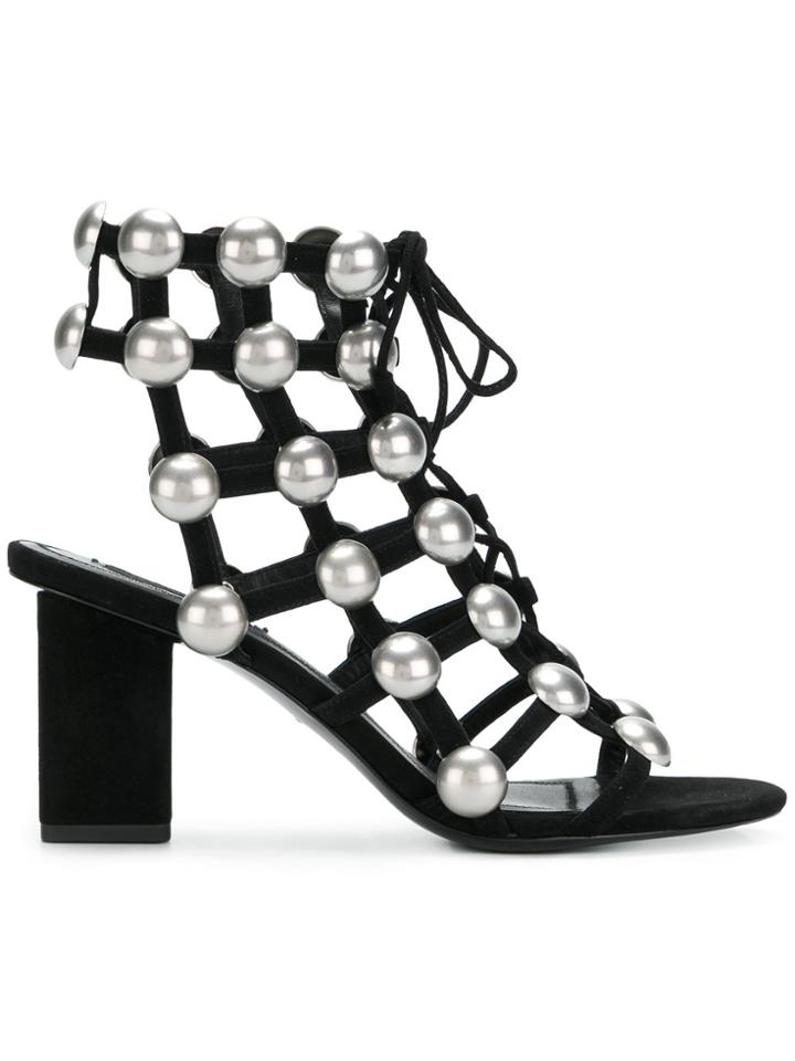 Alexander Wang Rainey Mid Heel Sandals - Black