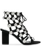 Alexander Wang Rainey Mid Heel Sandals - Black