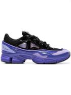Adidas By Raf Simons Purple And Black Ozweego Iii Leather Sneakers