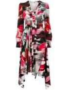 Alexander Mcqueen Abstract Print Shirt Dress - Red