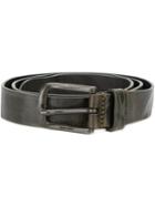 Diesel - Distressed Buckle Belt - Men - Calf Leather/brass - 100, Black, Calf Leather/brass