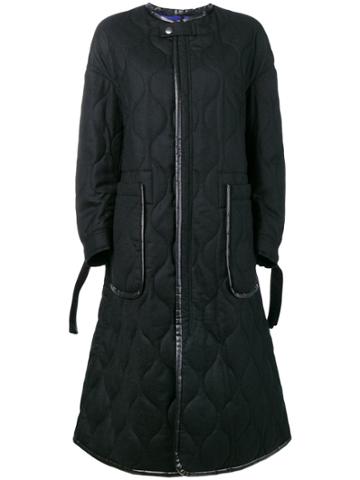 Ujoh Collarless Coat - Black