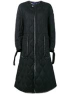 Ujoh Collarless Coat - Black