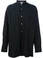 Issey Miyake Vintage Creased Effect Shirt, Men's, Size: L, Black