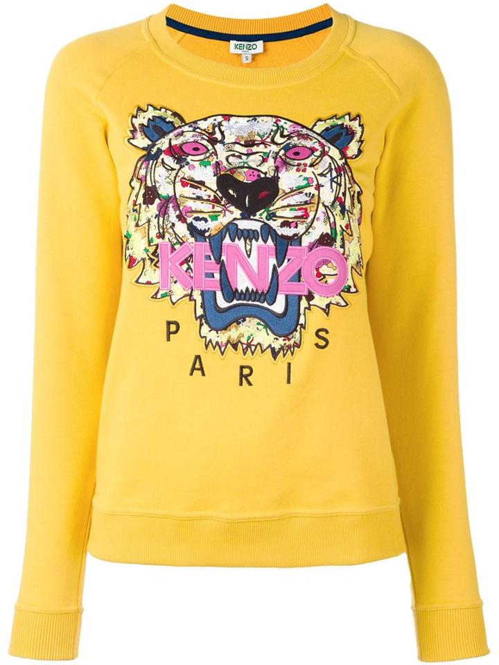 Kenzo 'tiger' Sweatshirt, Women's, Size: Small, Yellow/orange, Cotton