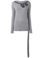 Marc Jacobs Sequinned Bow Jumper, Women's, Size: Xs, Grey, Cashmere