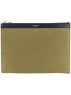 Saint Laurent Logo Pouch - Green