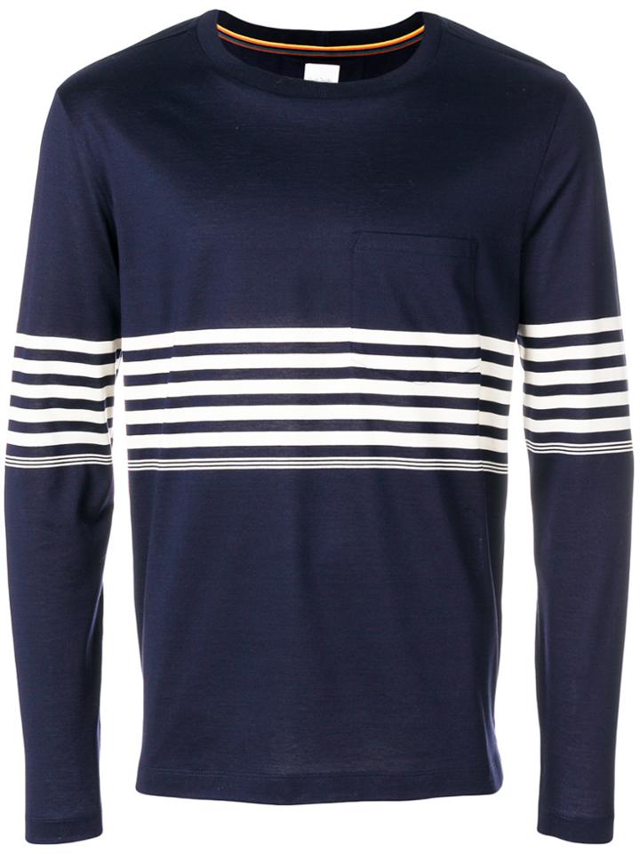 Paul Smith Stripe Detail T-shirt - Blue