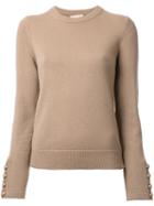Michael Kors Crew Neck Jumper, Women's, Size: Small, Brown, Cashmere