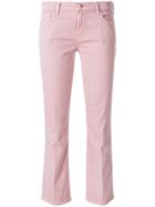 J Brand Selena Mid Rise Crop Boot Jeans - Pink
