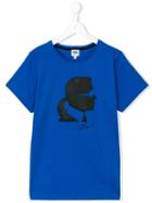Karl Lagerfeld Kids Logo Print T-shirt, Girl's, Size: 14 Yrs, Blue