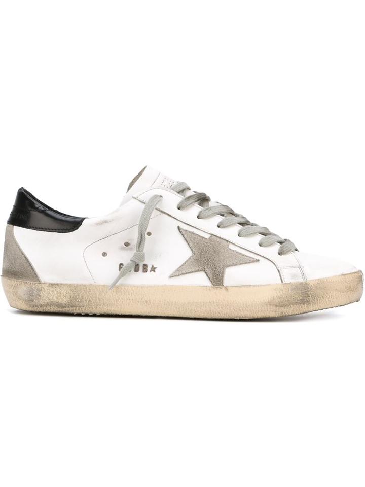 Golden Goose Deluxe Brand Super Star Sneakers, Men's, Size: 46, White, Leather/rubber/cotton