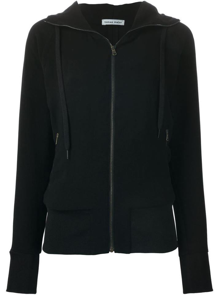Tomas Maier Zip Hoodie, Women's, Size: 4, Black, Polyester