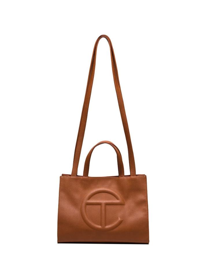 Telfar Brown Medium Logo Shopping Bag