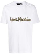 Love Moschino Logo Appliquéd T-shirt - White