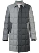Thom Browne Downfilled Classic Bal Collar Overcoat In Funmix In Prince