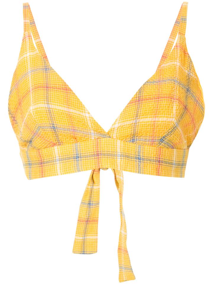 N Duo Checkered Top - Yellow & Orange