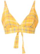 N Duo Checkered Top - Yellow & Orange