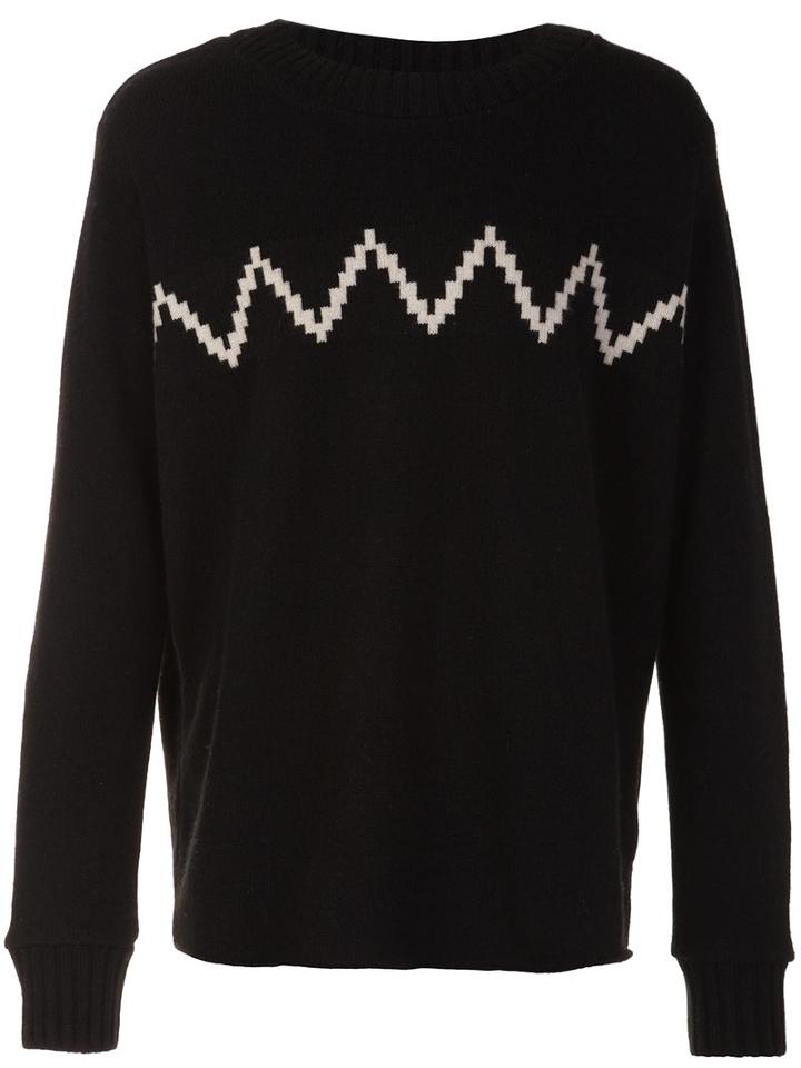 The Elder Statesman Crew Neck Jumper, Men's, Size: Large, Black, Cashmere