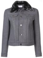Red Valentino Faux Fur Collar Jacket - Grey