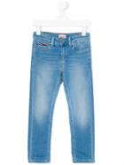 Tommy Hilfiger Junior - Stonewashed Jeans - Kids - Cotton/polyester/spandex/elastane - 12 Yrs, Blue