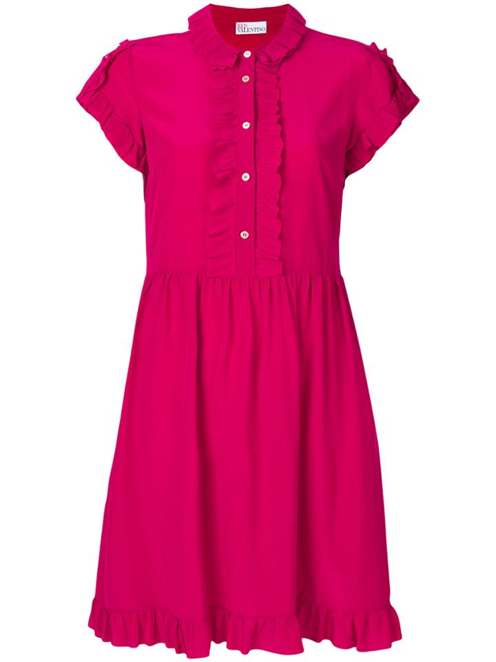 Red Valentino Flared Shirt Dress - Pink & Purple