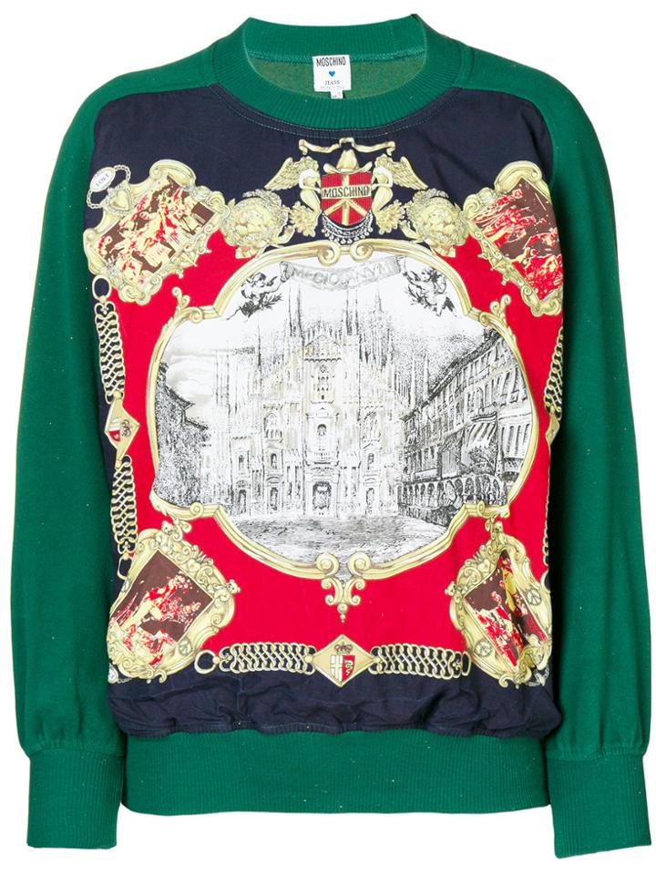 Moschino Vintage Printed Sweatshirt - Green