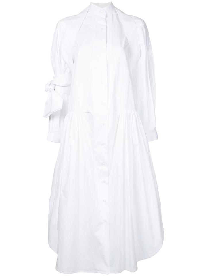 Roberts Wood Full Length Shirt Dress, Women's, Size: Small, White, Cotton