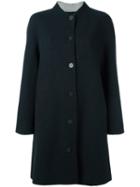 Emporio Armani Single Breasted Coat, Women's, Size: 44, Black, Polyamide/wool