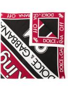 Dolce & Gabbana King Print Scarf - Red