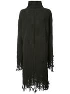 Yang Li Frayed Sweater Dress - Green