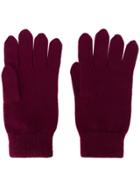 N.peal Ribbed Gloves - Red