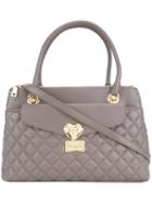 Love Moschino Quilted Tote, Women's, Grey, Polyurethane