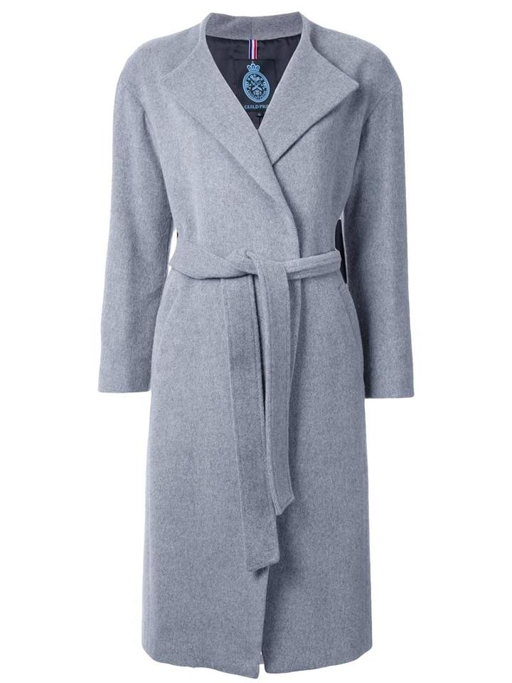 Guild Prime Belted Coat, Women's, Size: 3, Grey, Wool/nylon/cashmere
