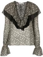 Philosophy Di Lorenzo Serafini Floral Printed Blouse - Black