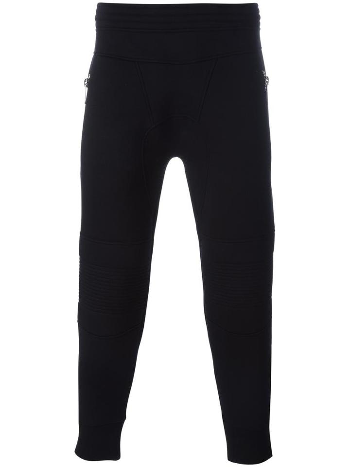 Neil Barrett Ribbed Sweatpants, Men's, Size: Large, Black, Lyocell/cotton/viscose/polyurethane
