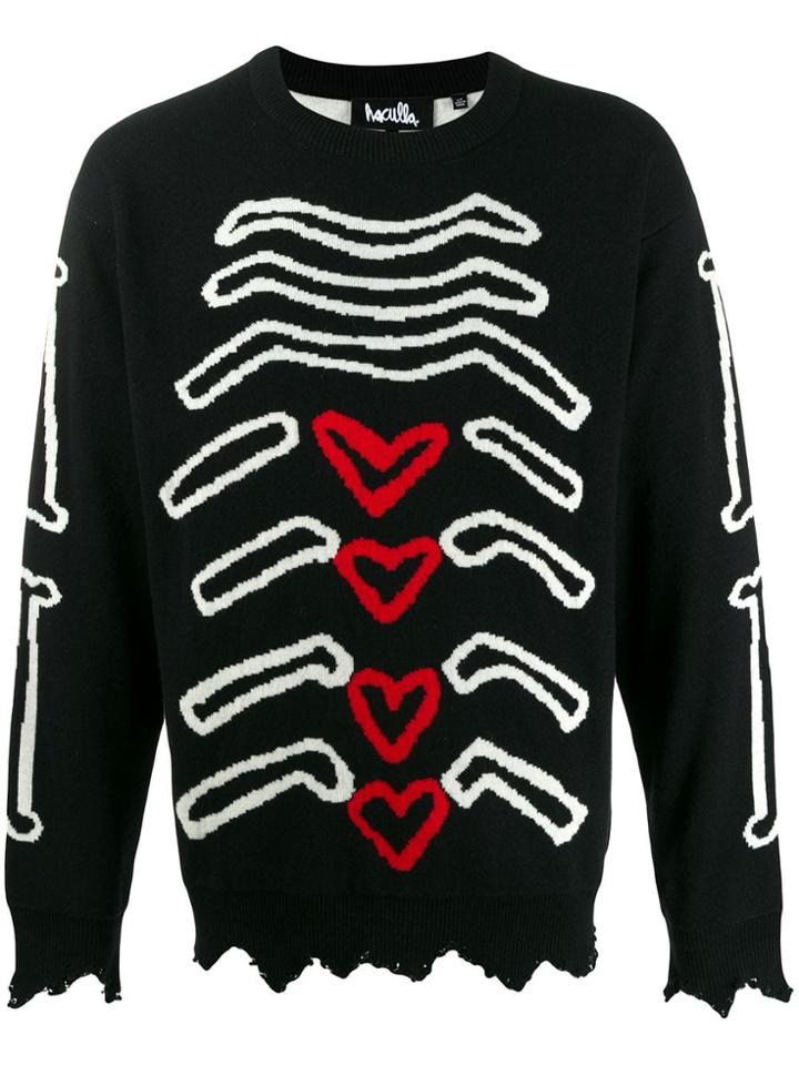 Haculla Bones Sweater - Black