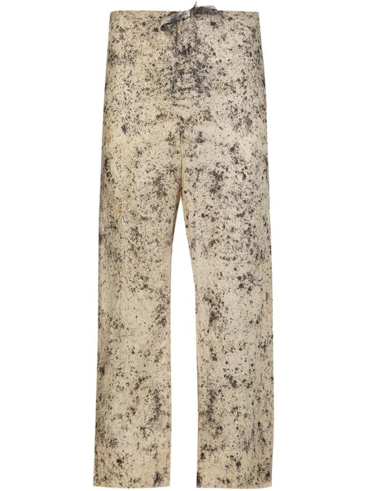 Dosa Cropped Speckled Print Trousers