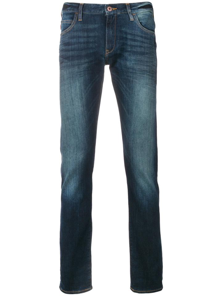 Emporio Armani Mid-rise Skinny Jeans - Blue
