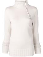 Giorgio Armani Turtle-neck Long Sleeve Sweater - Neutrals