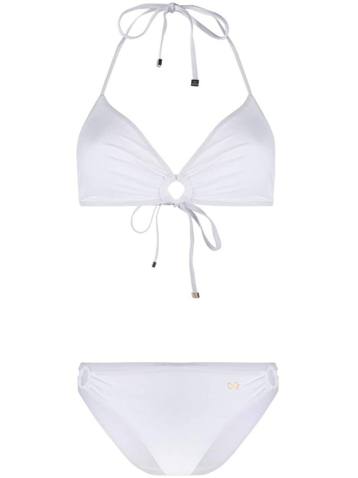 Dolce & Gabbana Triangle Bikini Set - White