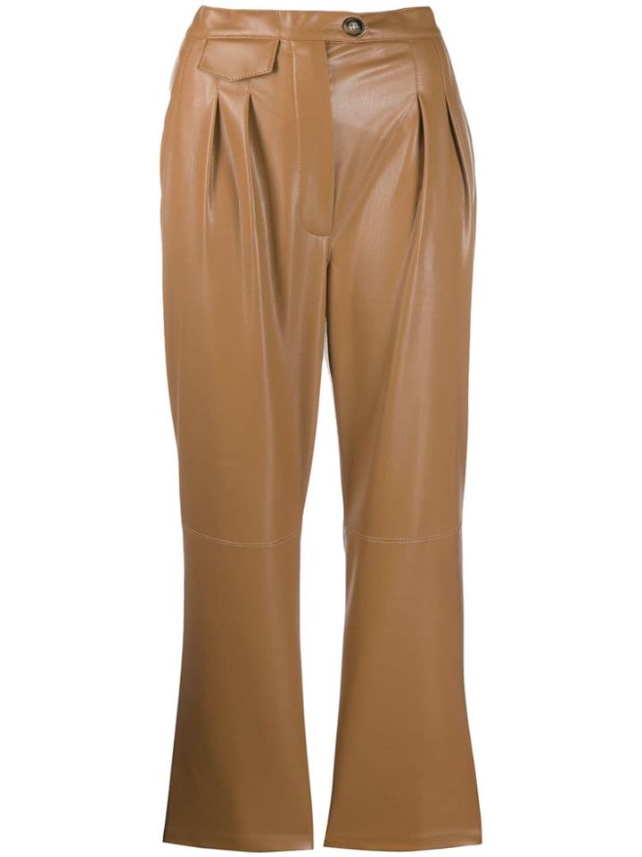Nanushka Faux Leather Trousers - Brown