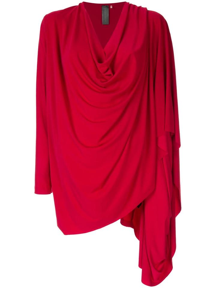 Norma Kamali Wrap-around Cardigan - Red